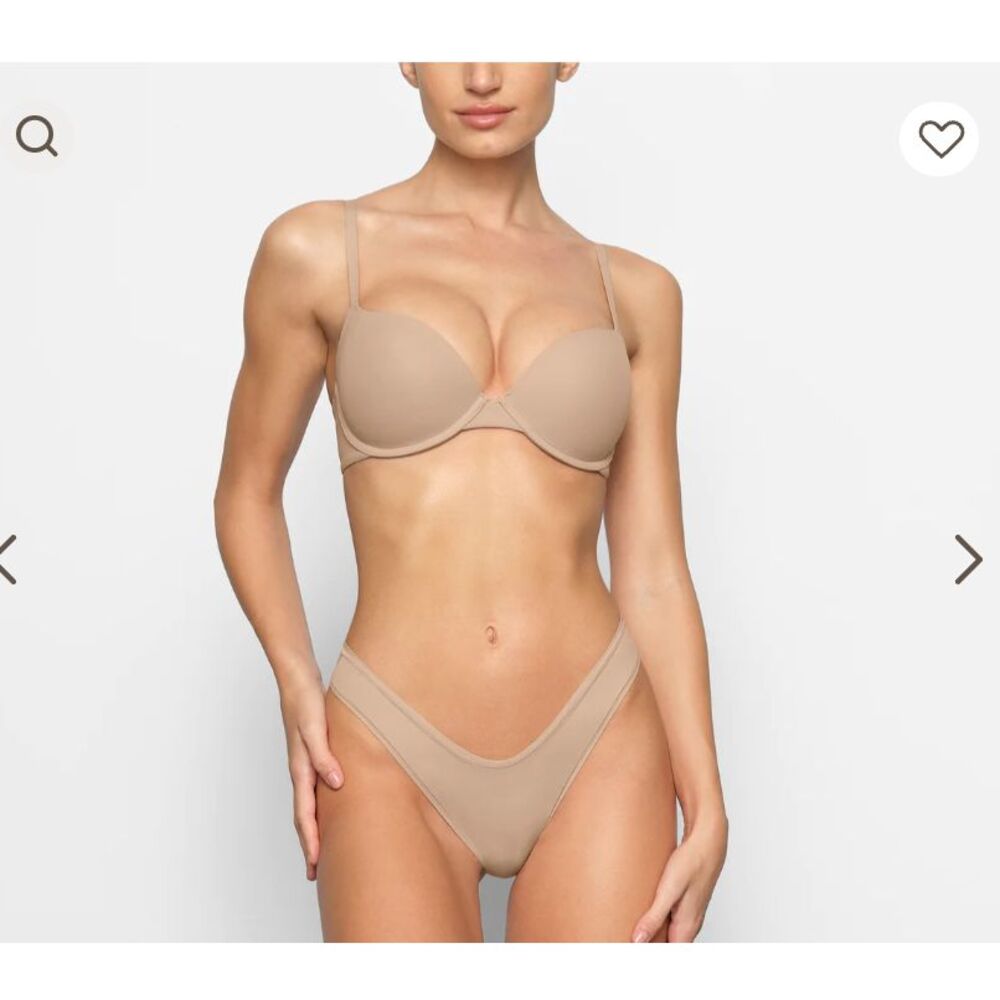 Skims fits everybody push up demi in clay size 34B